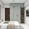 4-Door Swing Wardrobe Design in Silver Frost Colour