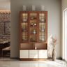 Crockery Unit Design Featuring Display Cabinets and Concealed Storage