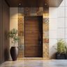 Swing Single Entrance Door Design with Matte Finish