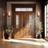 Entrance Door Design with Swing Double Type in Matte Finish