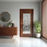 Swing Single Glass Door Design With Matte Finish
