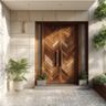 Entrance Door Design With Matte Swing Double Doors