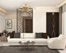 Living Room Design with Light Beige 3-Seater Sofa and Coffee Table