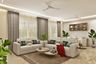 Living Room Design With Off-White Sectional Sofa and Rectangular Coffee Table