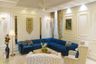 Royal Blue Velvet Sofa in a Classic Living Room Design