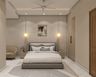 Master Bedroom Design Featuring Built-In Wardrobe and Floating Dresser
