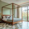 Master Bedroom Design with a Wooden Four-Poster Bed