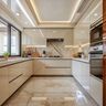 U-Shaped Kitchen Design with Irish Cream Units