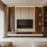 TV Unit Design in Suede Laminate Finish