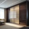 Full-Length Sliding Wardrobe Design With Lacquered Glass Shutters