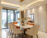 6-Seater Dining Room Design with Marble Table