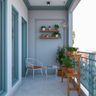 Balcony Design With Grey Wall Paint - Livspace