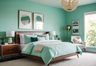 Pastel green wall paint design