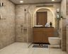 Bathroom Design with Light Brown Tiles