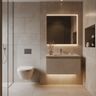 Bathroom Design with Beige Tiles