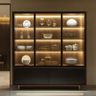 Crockery Unit Design with Glass Wall Storage