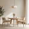 Dining Room Design with Round Wooden Table