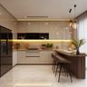 L-Shaped Kitchen Design with Breakfast Bar