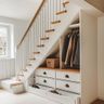 Under-Stair Storage with Open Shelves