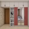 4-Door Wardrobe Design in Blue