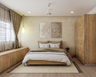 Scandinavian Bedroom with Wooden Elements - Livspace