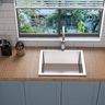 Stainless steel top mount kitchen sink design
