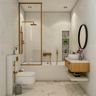 Bathroom Design with Glass Partition