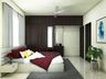 Plum Coloured Contemporary Bedroom - Livspace