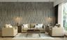 Vintage Luxury Living Room with Wallpaper - Livspace