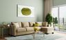 Compact Affordable Living Room with L-Shaped Sofa - Livspace
