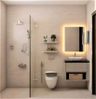 Functional White Modern Design Bathroom - Livspace
