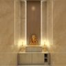 Marble Pooja Room With Basic Storage - Livspace