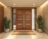 Swing Double Door Design with Matte Finish