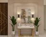 Foyer Design with White Top and Gold Metallic Base