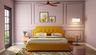 Guest Bedroom Design with Pastel Pink Wall Moulding