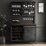 Home Bar Design with Black-Wood Finish