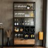 Home Bar Design with Vertical Frame and Storage