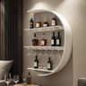 Home Bar Design with Open Glass Storage