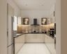 Champagne Coloured U-Shaped Kitchen Design