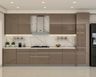 Parallel Kitchen Design in Cappuccino With Quartz and Marble Touches