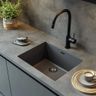 Single Bowl Undermount Kitchen Sink Design in Granite Composite