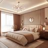 Master Bedroom Design with Ottoman Bench and Queen Bed