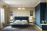 Master Bedroom Design with Vanity and Panelled Walls