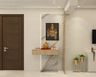 Wall-Mounted Pooja Unit Design with Acacia Wood Finish