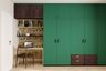 5-Door Swing Wardrobe Design in Caribe and Tawny Balsam