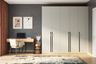 5-Door Swing Wardrobe Design with Textured Laminate Finish