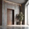 Swing Single Entrance Door Design in Matte Finish