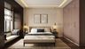 Guest Bedroom Design With Wingback Headboard Bed and Plush Bench