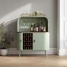 Home Bar Design with Wine Rack and Glass Display
