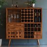 Home Bar Design With Statement Wine Rack Display
